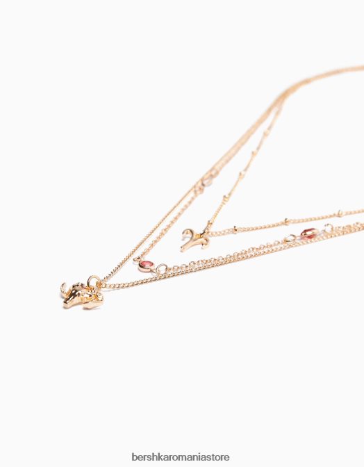 Bershka femei set de 3 coliere cu zodia Berbec aur Z86D2429 accesorii