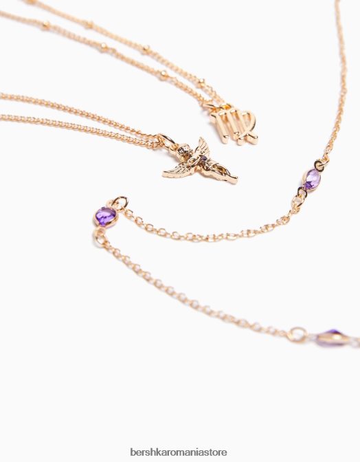 Bershka femei set de 3 coliere zodia fecioare aur Z86D4226 accesorii