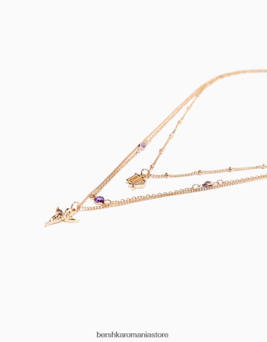 Bershka femei set de 3 coliere zodia fecioare aur Z86D4226 accesorii