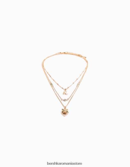 Bershka femei set de 3 coliere zodia leu aur Z86D2428 accesorii