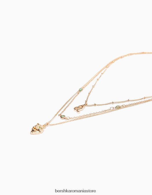 Bershka femei set de 3 coliere zodia leu aur Z86D4219 accesorii