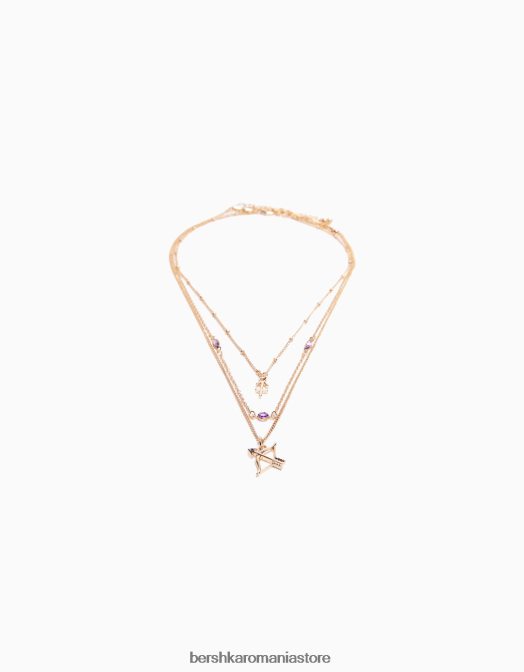 Bershka femei set de 3 coliere zodia sagetator aur Z86D2427 accesorii