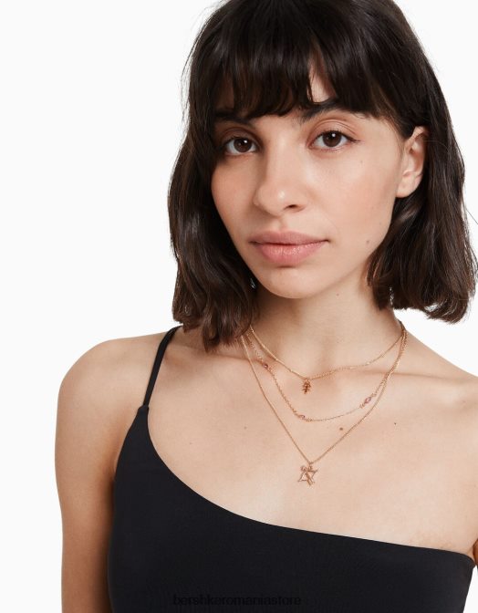 Bershka femei set de 3 coliere zodia sagetator aur Z86D2427 accesorii