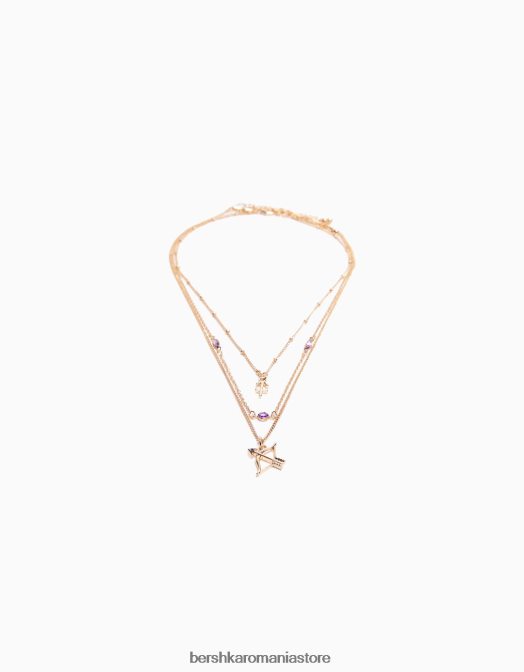 Bershka femei set de 3 coliere zodia sagetator aur Z86D4220 accesorii