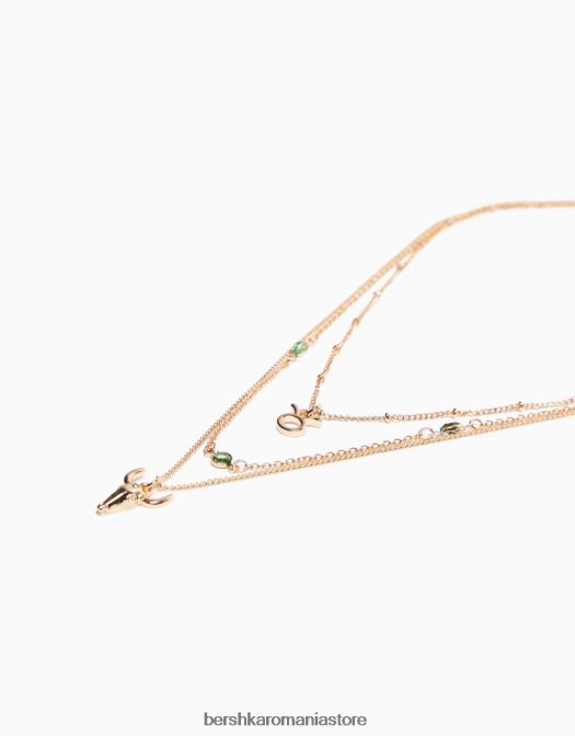 Bershka femei set de 3 coliere zodia taur aur Z86D2433 accesorii