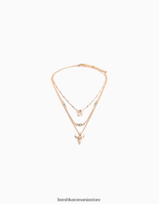 Bershka femei set de 3 coliere zodia taur aur Z86D2434 accesorii