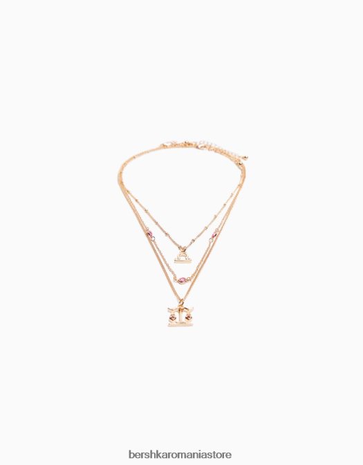 Bershka femei set de 3 coliere zodiac balanta aur Z86D2437 accesorii