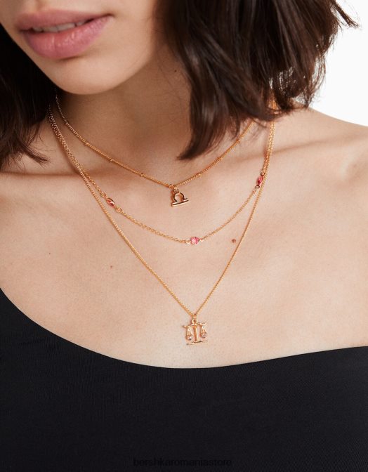Bershka femei set de 3 coliere zodiac balanta aur Z86D2437 accesorii