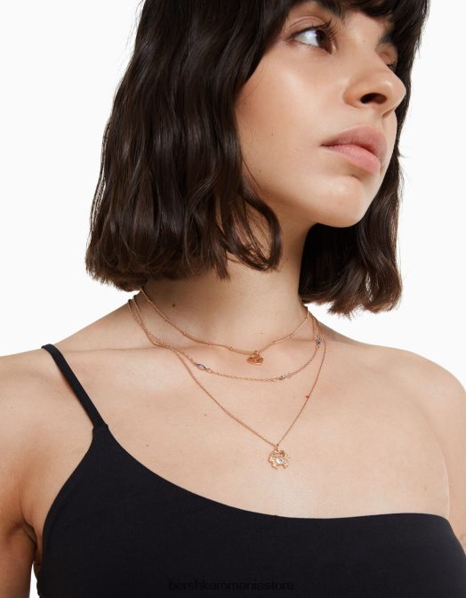 Bershka femei set de 3 coliere zodiac cancer aur Z86D2436 accesorii