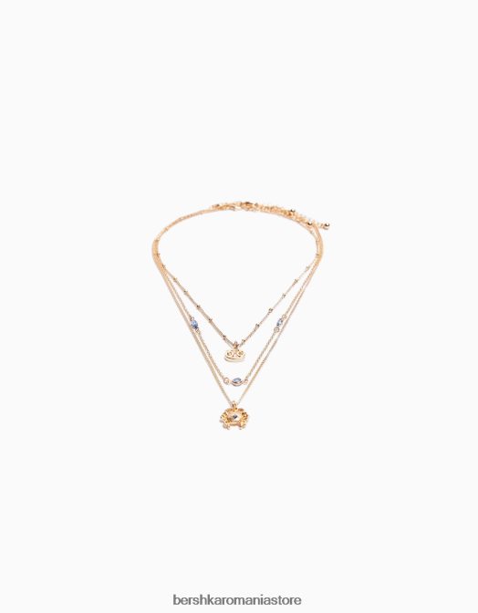 Bershka femei set de 3 coliere zodiac cancer aur Z86D4222 accesorii