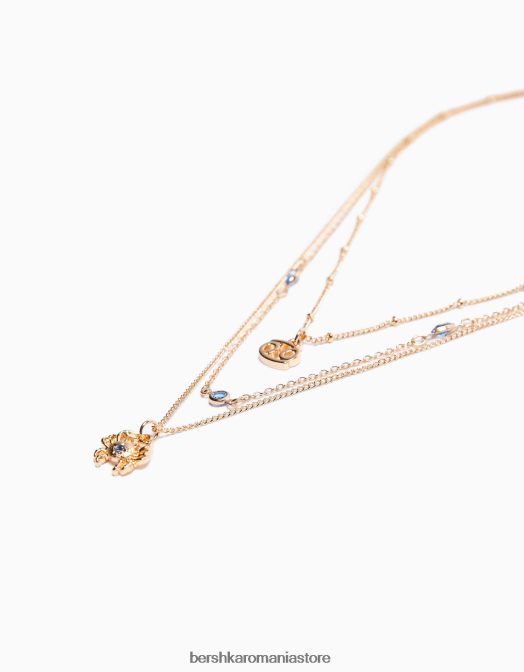 Bershka femei set de 3 coliere zodiac cancer aur Z86D4222 accesorii