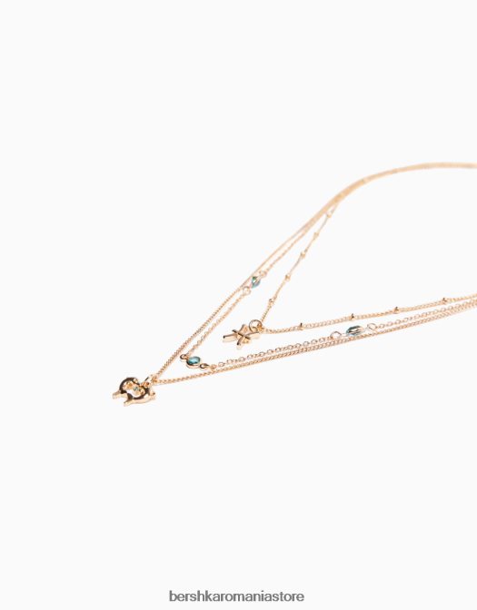 Bershka femei set de 3 coliere zodiacale pesti aur Z86D2423 accesorii