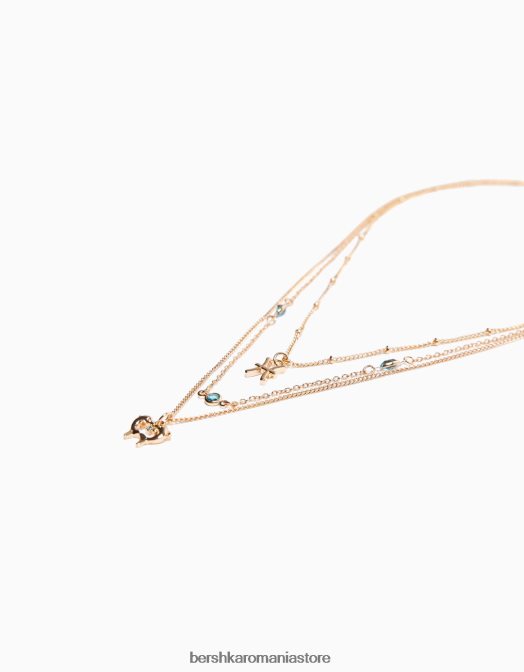 Bershka femei set de 3 coliere zodiacale pesti aur Z86D2438 accesorii