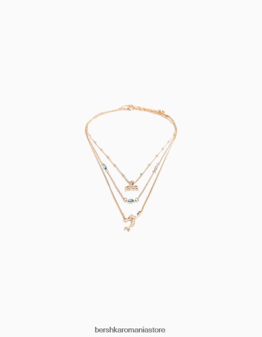 Bershka femei set de 3 coliere zodiace varsator aur Z86D4232 accesorii