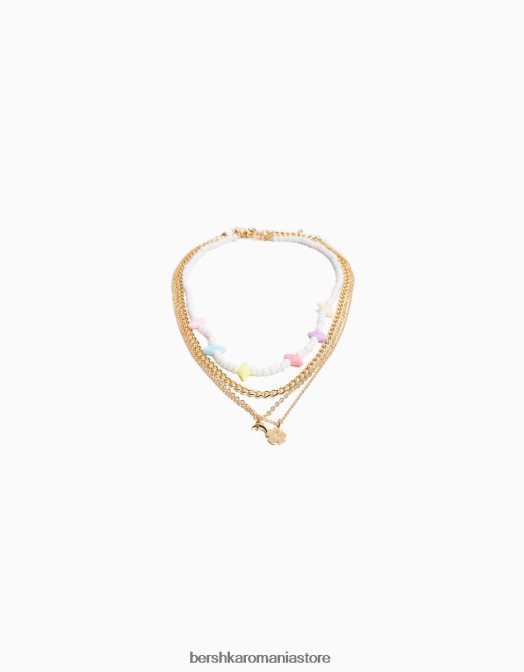 Bershka femei set de 4 coliere colorate alb Z86D2514 accesorii