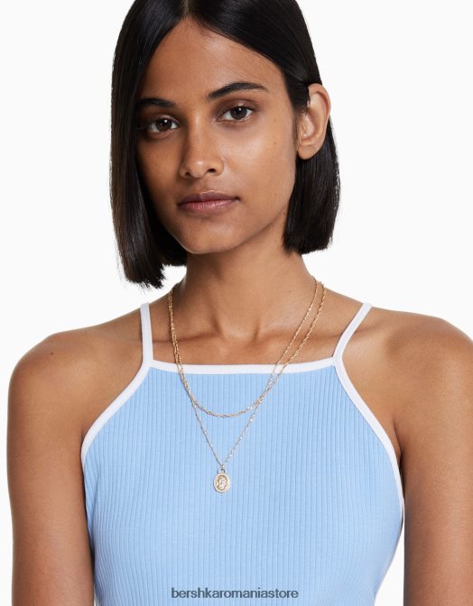 Bershka femei set de 4 coliere cu lant aur Z86D2532 accesorii