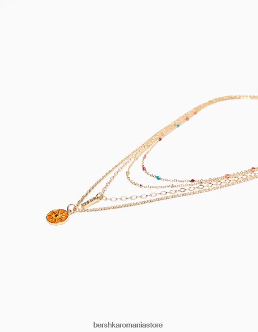 Bershka femei set de 4 coliere cu margele aur Z86D2483 accesorii