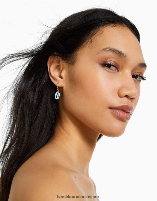 Bershka femei set de 6 cercei cerc cu scoici cu brelocuri aur Z86D2519 accesorii