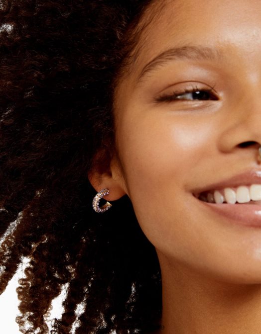 Bershka femei set de 6 cercei cerc emailati cu strass aur Z86D2493 accesorii