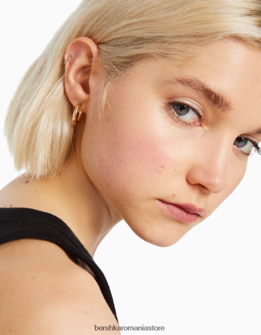 Bershka femei set de 6 cercei cerc impletiti cu farmec inima aur Z86D2492 accesorii