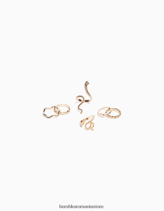 Bershka femei set de 6 inele de sarpe aur Z86D2521 accesorii
