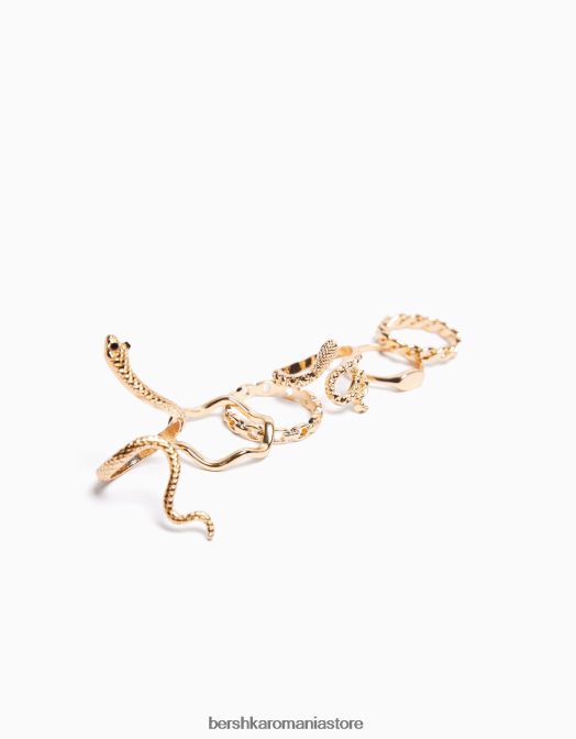 Bershka femei set de 6 inele de sarpe aur Z86D2521 accesorii