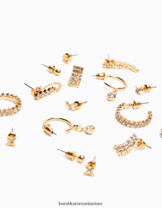 Bershka femei set de 8 cercei cu cerc cu strass nu spăla Z86D2490 accesorii