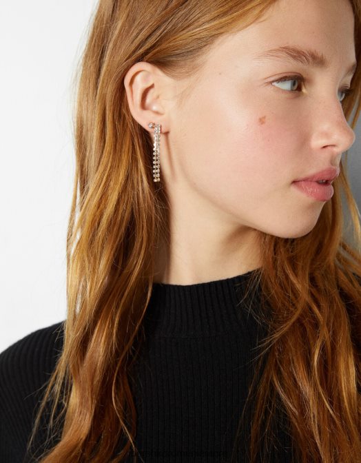 Bershka femei set de 9 cercei cu bijuterie aur Z86D2505 accesorii