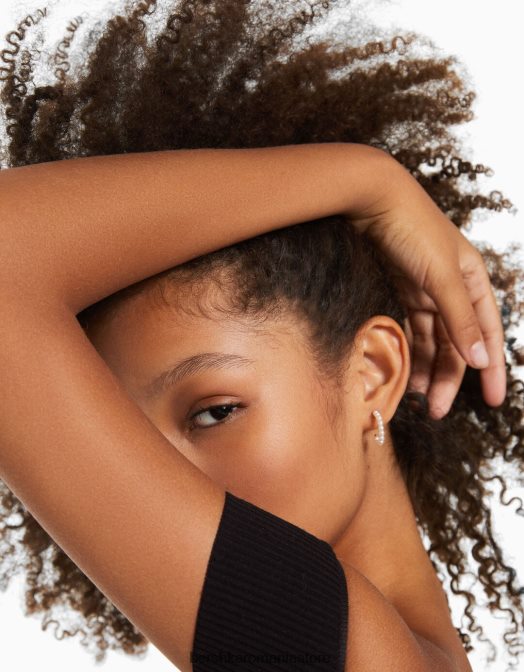 Bershka femei set de 9 cercei cu cerc cu strass si perle artificiale aur Z86D2470 accesorii