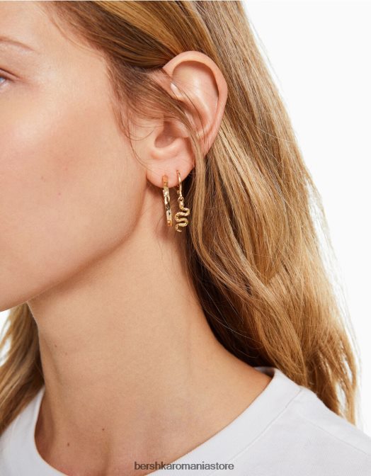 Bershka femei set de 9 cercei de sarpe aur Z86D2471 accesorii