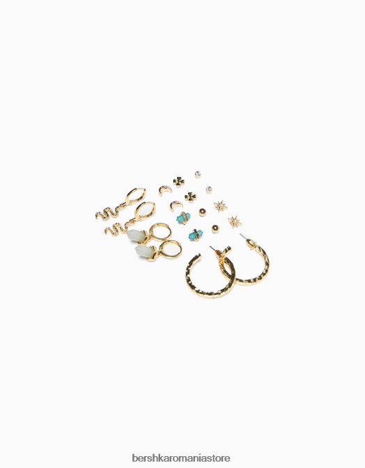 Bershka femei set de 9 cercei de sarpe aur Z86D4204 accesorii