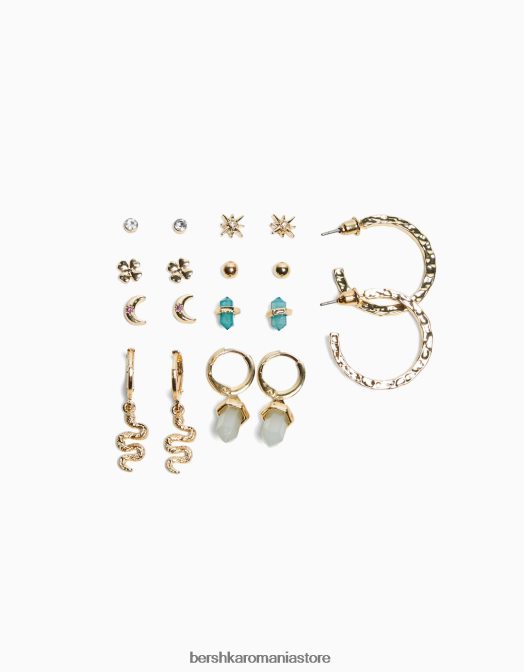 Bershka femei set de 9 cercei de sarpe aur Z86D4204 accesorii