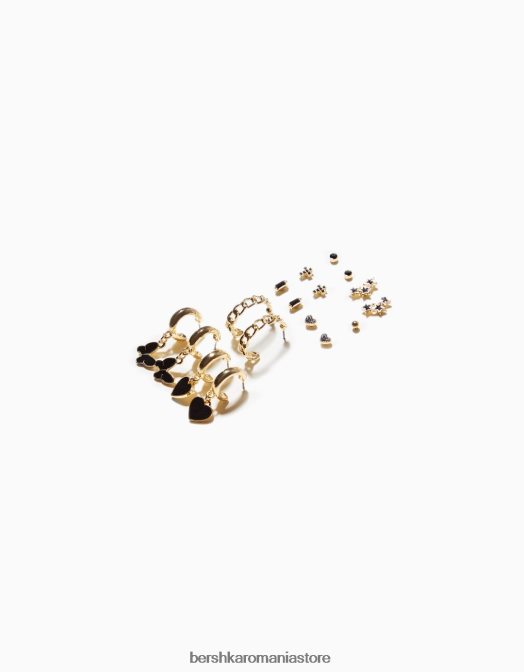 Bershka femei set de 9 cercei inimă și fluture aur Z86D2504 accesorii