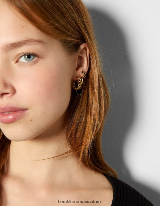 Bershka femei set de 9 cercei inimă și fluture aur Z86D2504 accesorii