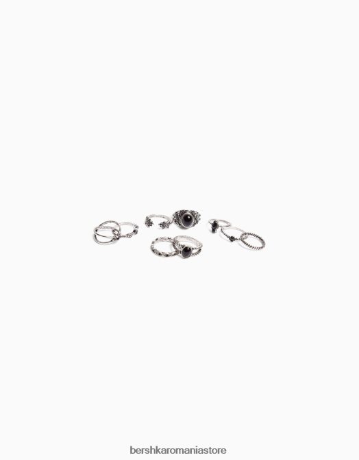 Bershka femei set de 9 inele boho argint Z86D2486 accesorii