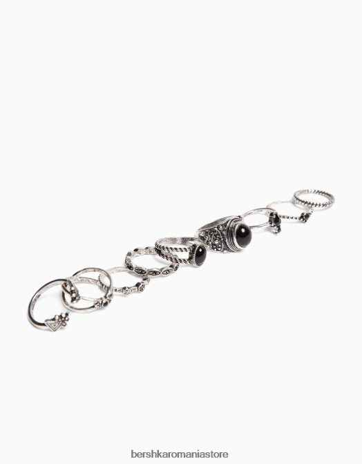 Bershka femei set de 9 inele boho argint Z86D2486 accesorii