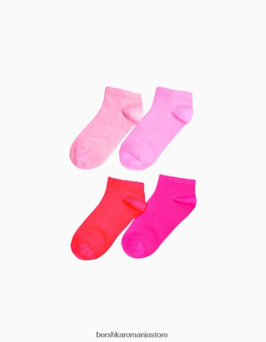 Bershka femei Pachet de 2 șosete neon roz Z86D2588 accesorii