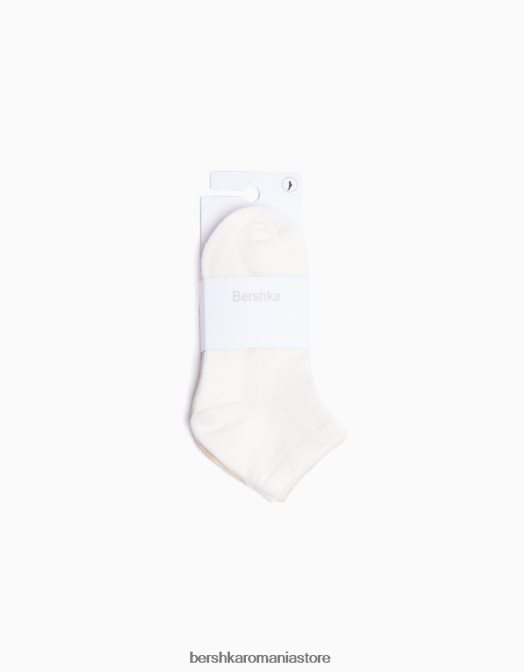 Bershka femei Pachet de 4 șosete la gleznă nisip Z86D2592 accesorii