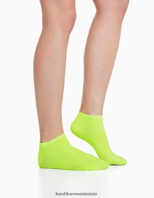 Bershka femei pachet de 4 șosete brodate galben Z86D2589 accesorii