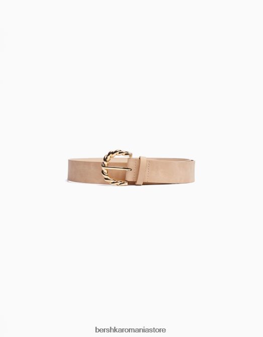 Bershka femei centura cu detaliu catarama cămilă Z86D2551 accesorii