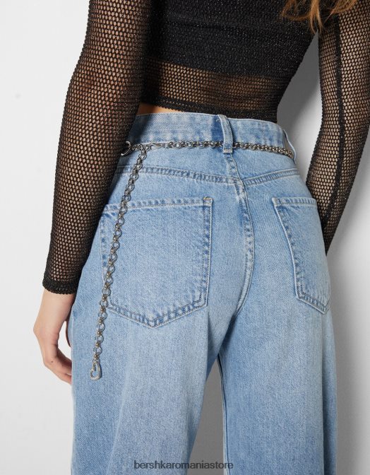 Bershka femei curea cu lanț cu inele argint Z86D2545 accesorii