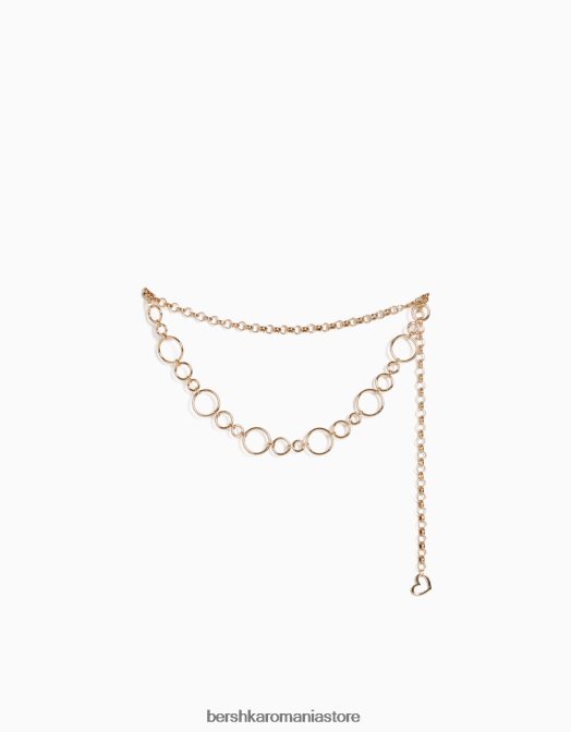 Bershka femei curea cu lanț cu inele aur Z86D2543 accesorii