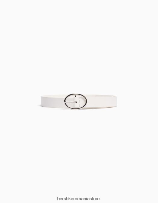 Bershka femei curea din piele artificială simplă alb Z86D2537 accesorii
