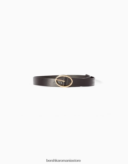 Bershka femei curea din piele artificială simplă negru Z86D2536 accesorii