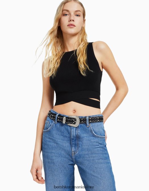 Bershka femei curea împânzită cu strasuri nu spăla Z86D2539 accesorii