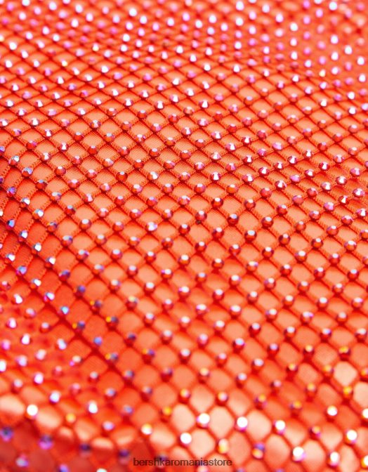 Bershka femei geantă cu lanț din plasă portocale Z86D2386 accesorii