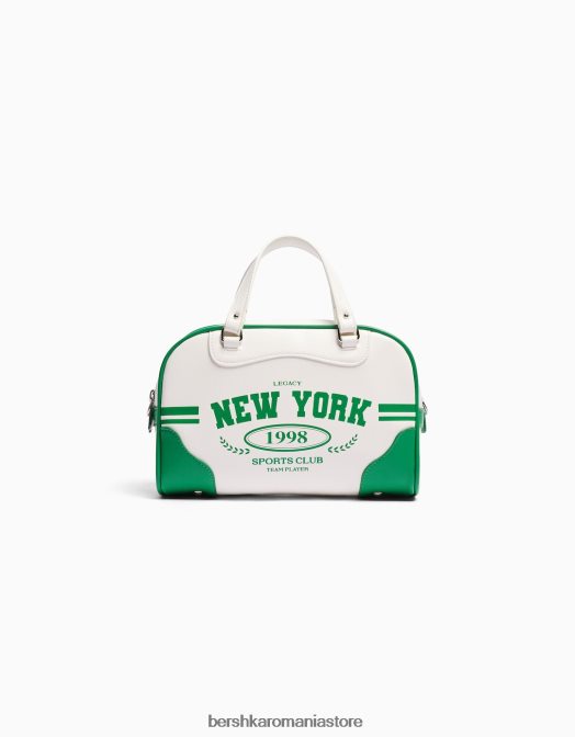 Bershka femei geantă de bowling retro alb Z86D2360 accesorii