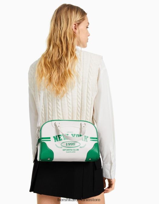 Bershka femei geantă de bowling retro alb Z86D2360 accesorii