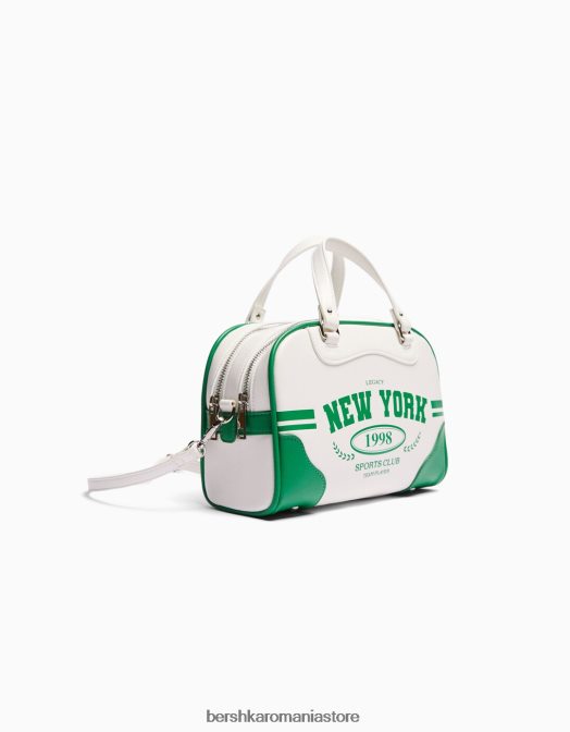 Bershka femei geantă de bowling retro alb Z86D2360 accesorii