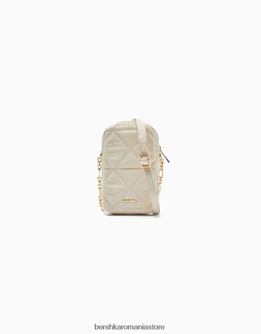 Bershka femei geantă matlasată pentru telefonul mobil cremă Z86D2420 accesorii